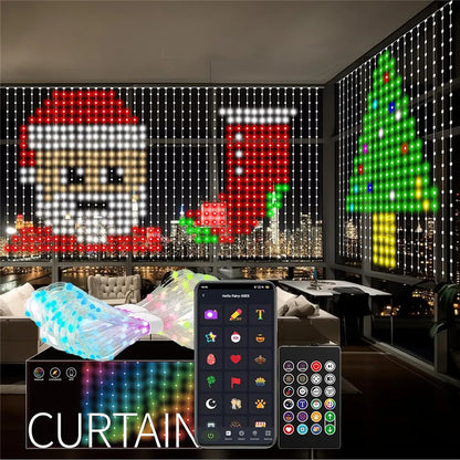 Slimme Kerstverlichting – 400-800 RGB LED Gordijnverlichting met App & Afstandsbediening, Muzieksynchronisatie, Binnen & Buiten Decoratie