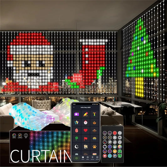 Slimme Kerstverlichting – 400-800 RGB LED Gordijnverlichting met App & Afstandsbediening, Muzieksynchronisatie, Binnen & Buiten Decoratie