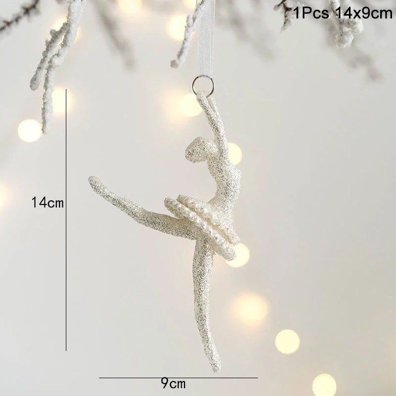 Kerstboom ornament sneeuwvlok engel hert hangdecoratie voor feestdagen