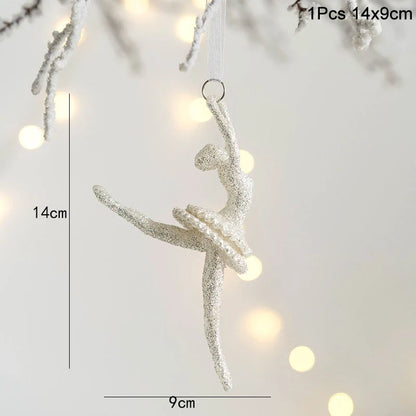 Kerstboom ornament sneeuwvlok engel hert hangdecoratie voor feestdagen