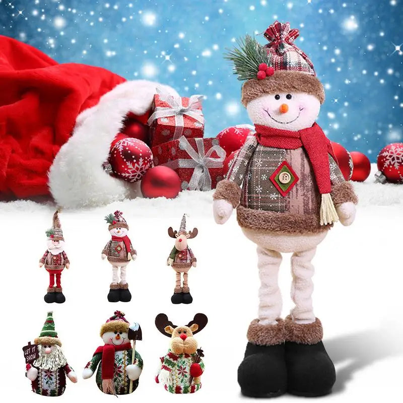 Kerst pop rendier sneeuwman kerstman tafel decoratie ornament