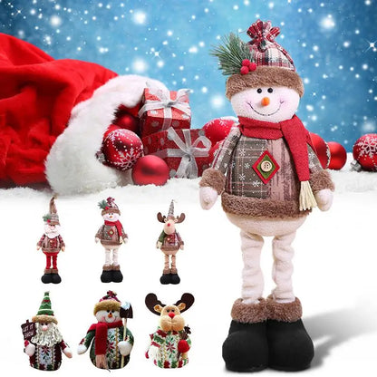 Kerst pop rendier sneeuwman kerstman tafel decoratie ornament