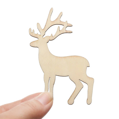 Houten figuur om zelf te kleuren/schilderen – rendier kerstdecoratie