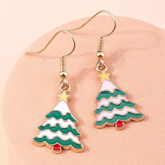 Kerst Oorbellen – Feestelijke oorbellen met Kerst design voor Dames - 034