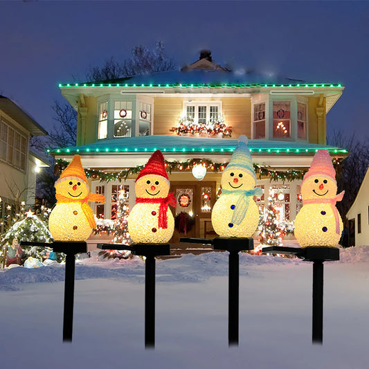 Solar Kerstverlichting Sneeuwpop – Tuinlamp op Zonne-energie IP44 Waterproof