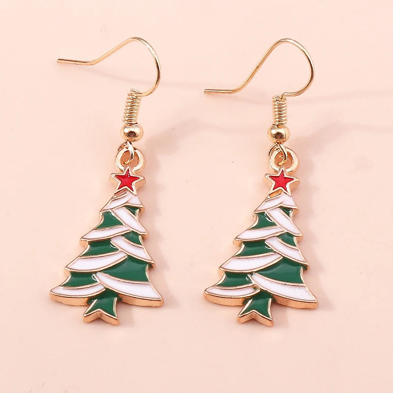 Kerst Oorbellen – Feestelijke oorbellen met Kerst design voor Dames - 036