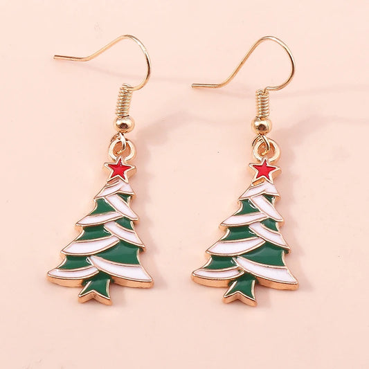 Kerst Oorbellen – Feestelijke oorbellen met Kerst design voor Dames - 036