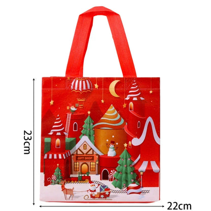 Kerst cadeau verpakking – Herbruikbare stoffen tas met kerstman of sneeuwpop ontwerp