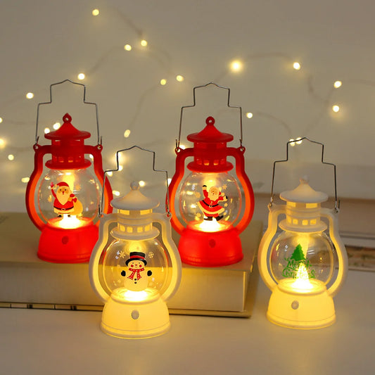 Kerst lamp met LED lantaarn en Santa Claus decoratie voor sfeervolle kerst