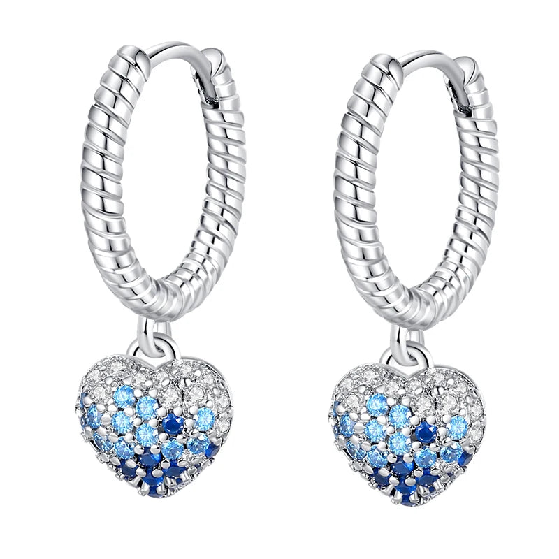 Kerst oorbellen 925 zilver sneeuwvlok met fonkelende zirkonia