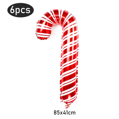 Opblaasbare kerst snoepstok en lolly folieballonnen set – feestdecoratie