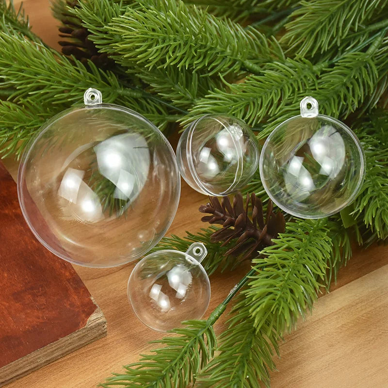 Kerstballen set transparante vulbare ballen voor boom en decoratie