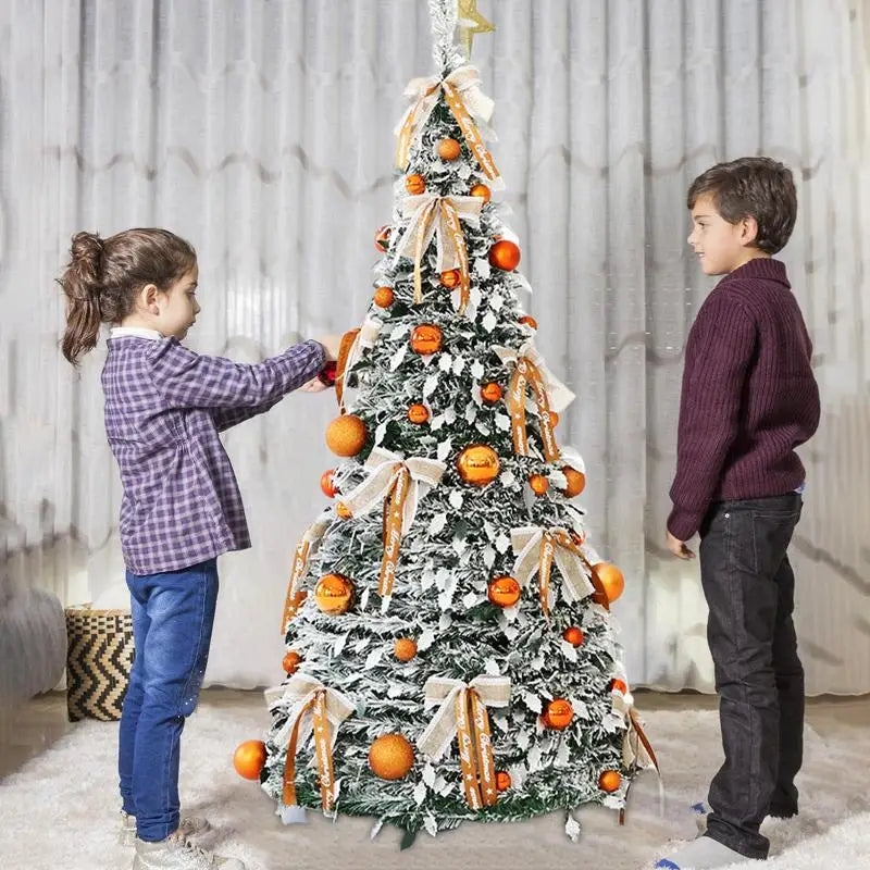 Opvouwbare Kerstboom 150cm met Versiering – Compact & Eenvoudig op te zetten
