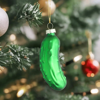 Kerst ornament voor Kerstboom – Glazen Groene Augurk als Bijzondere Traditie