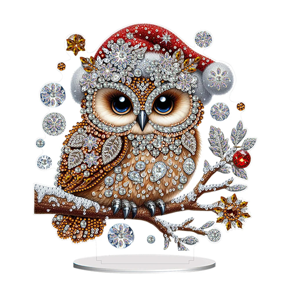 Diamond Painting Hangend Ornament – Acryl Kerst thema met Speciale Vormige Steentjes - LB217