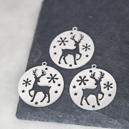 Kerst hangers sneeuwvlok rendier, bel, Kerstboom, Kerstman en meer – vele varianten - 3 stuks