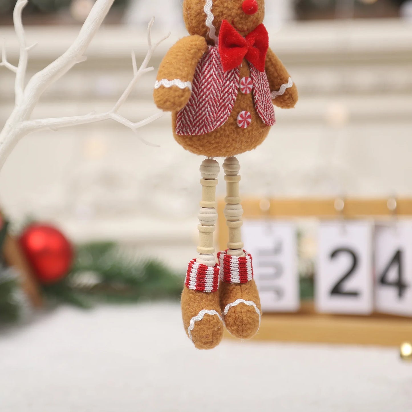 Kerst pop lange benen – schattige gingerbread hanger voor feestelijke decoratie