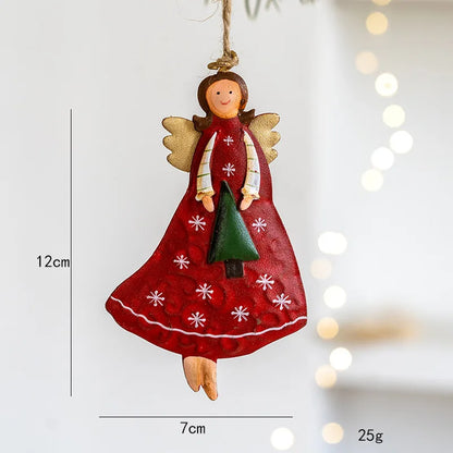 Kerst ornament voor Kerstboom - Retro Engel Meisje Decoratie