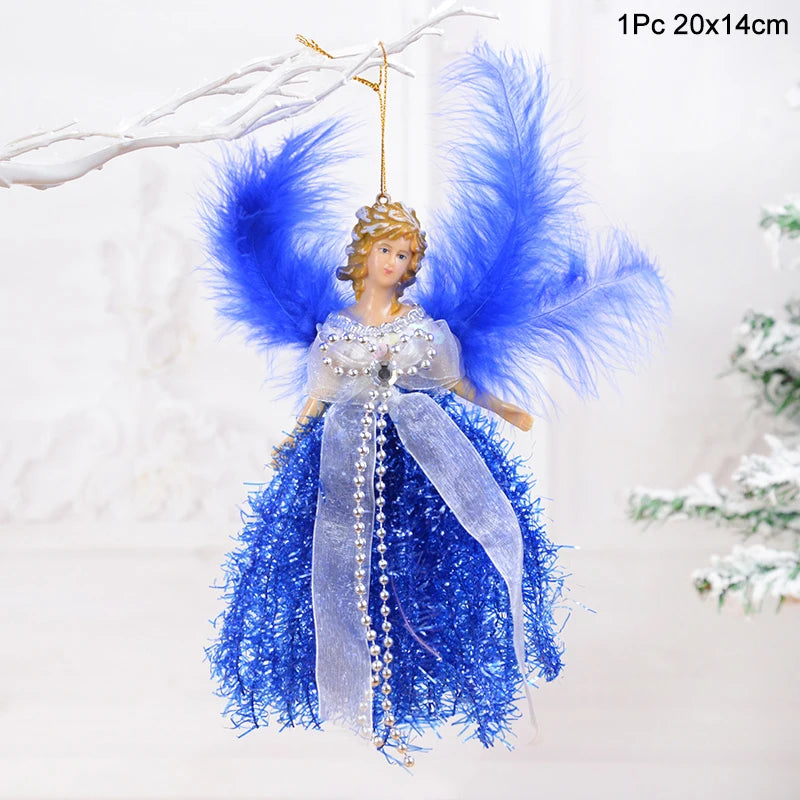 Kerstboom ornament sneeuwvlok engel hert hangdecoratie voor feestdagen