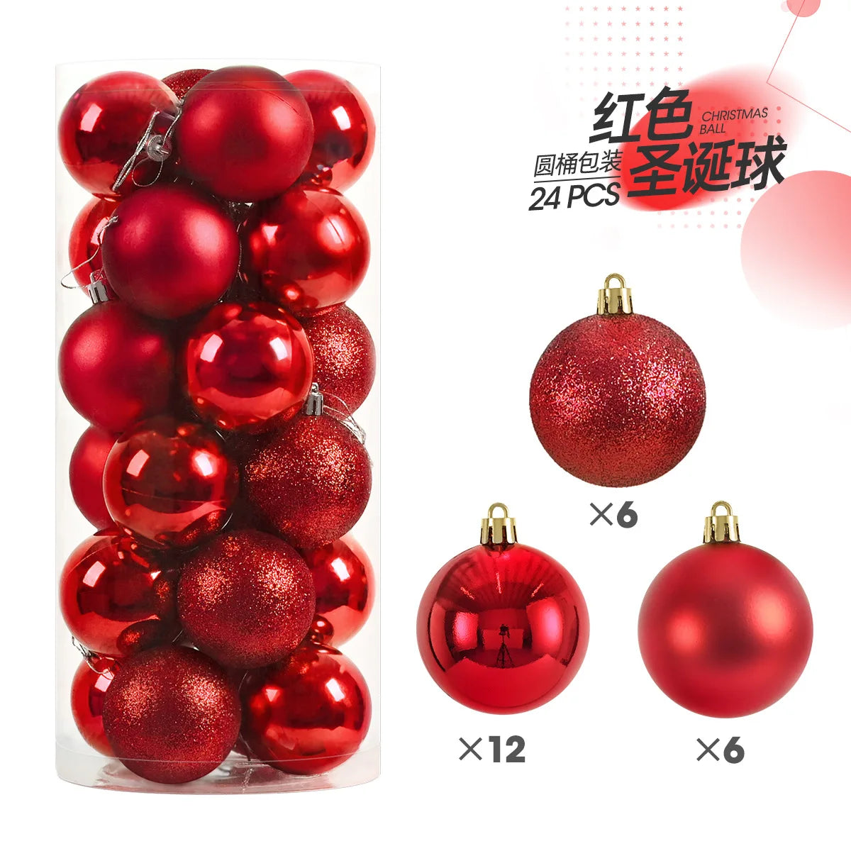 Kerstballen set 24 stuks – 3cm kerstboom versiering in diverse kleuren