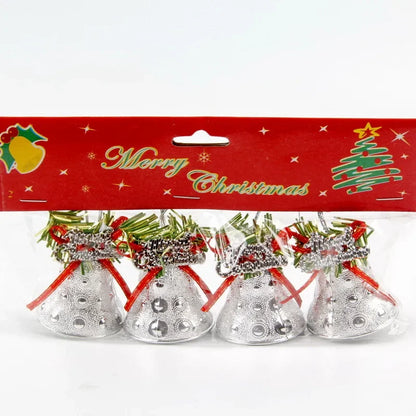 Kerstbellen set – 4 stuks glanzende decoratiebellen voor kerstboom