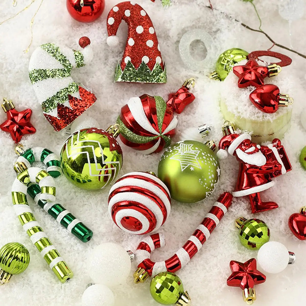 Kerstballen set 50 stuks – onbreekbare kerstboomversiering in luxe kleuren