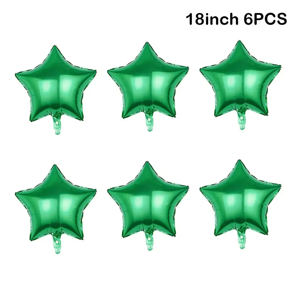 Opblaasbaar Kerst ornament snoepstok en ster decoratie in rood en groen