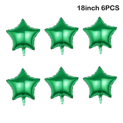 Opblaasbaar Kerst ornament snoepstok en ster decoratie in rood en groen