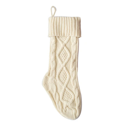 Kerst sok decoratief gebreid voor cadeaus en feestelijke sfeer 46cm