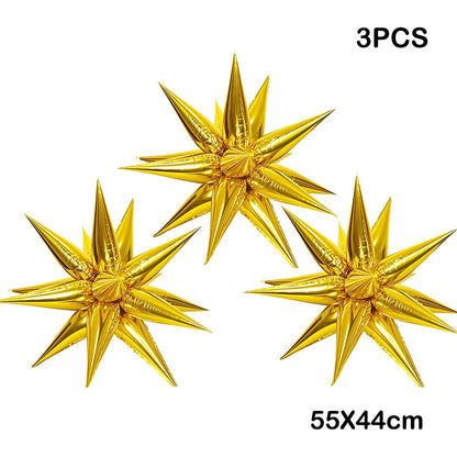 Opblaasbaar Kerst ornament snoepstok en ster decoratie in rood en groen