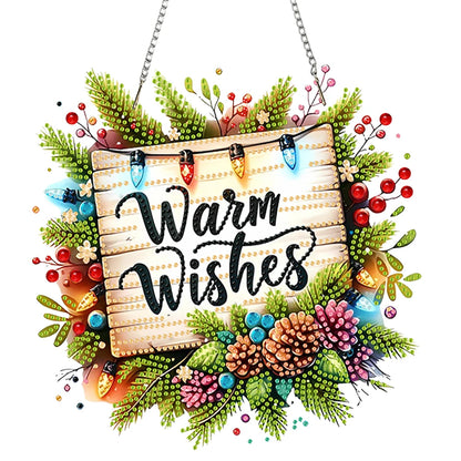 Diamond Painting Kerstkrans Wand- en Deurdecoratie Pakket
