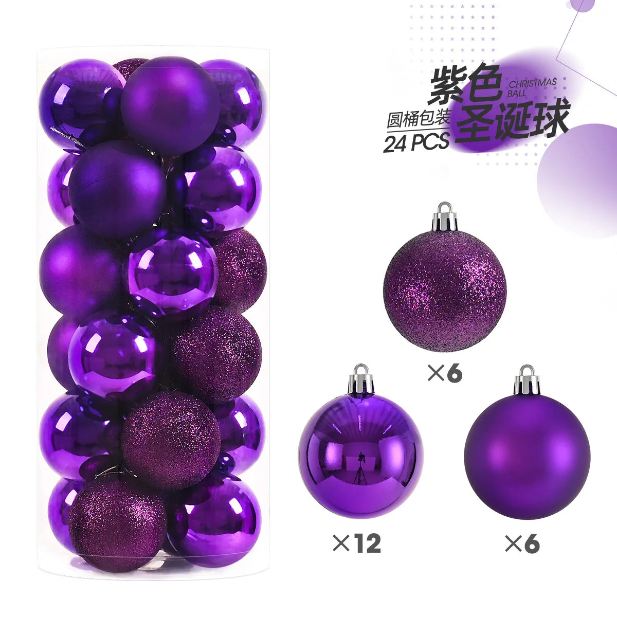 Kerstballen set 24 stuks – 3cm kerstboom versiering in diverse kleuren