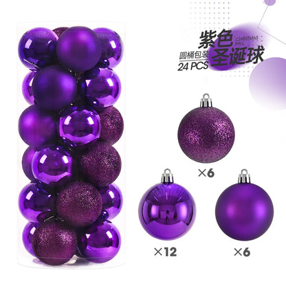 Kerstballen set 24 stuks – 3cm kerstboom versiering in diverse kleuren
