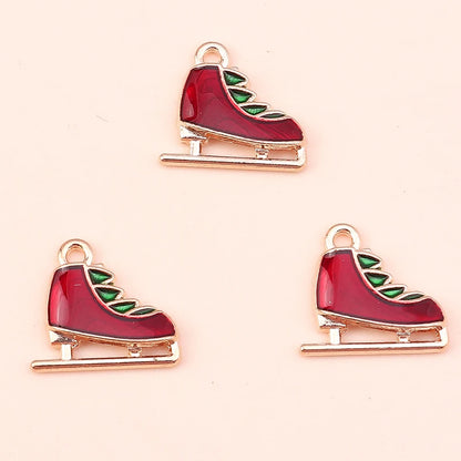 Kerst hangers mix sneeuwpop, Kerstman en meer emaille bedels voor sieraden - 10 stuks