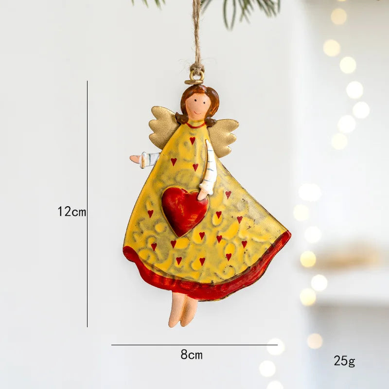 Kerst ornament voor Kerstboom - Retro Engel Meisje Decoratie