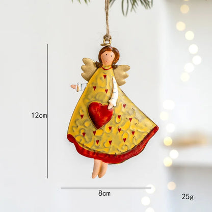 Kerst ornament voor Kerstboom - Retro Engel Meisje Decoratie
