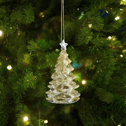 Kerst ornament voor Kerstboom transparante sneeuwvlok hanger van acryl