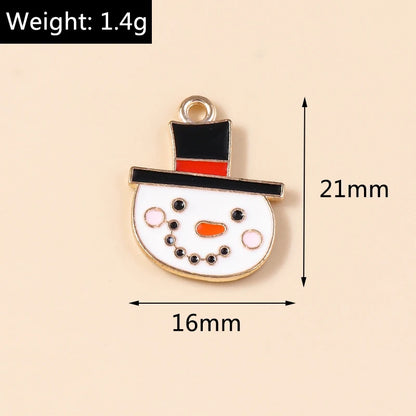 Kersthanger voor ketting of armband sneeuwpop emaille bedels 20 stuks