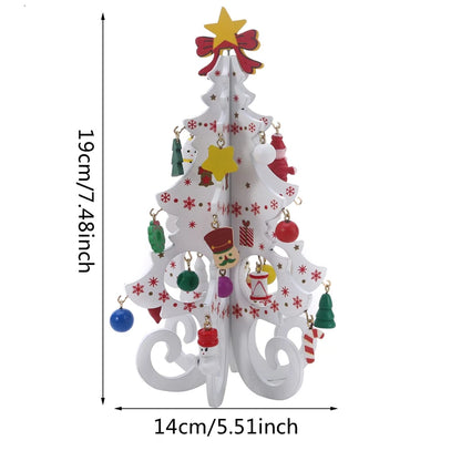 Opvouwbare Kerstboom – Houten DIY Kerstdecoratie voor Kinderen 19x14cm