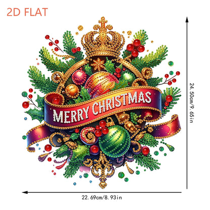 Diamond Painting Kerstkrans Wand- en Deurdecoratie Pakket