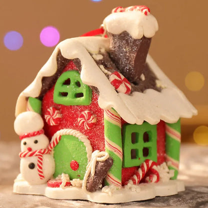 Kerst LED Hanger Peperkoekhuis met sneeuwpop of Kerstman Ornament