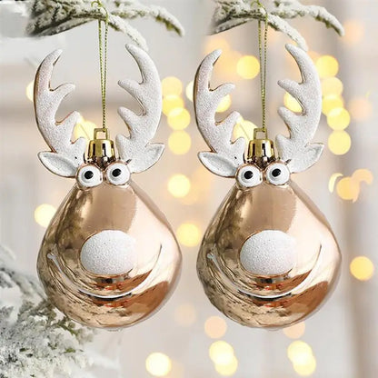 Kerstboom ornamenten set van 2 kerstballen voor feestelijke decoratie