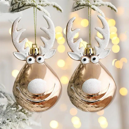 Kerstboom ornamenten set van 2 kerstballen voor feestelijke decoratie