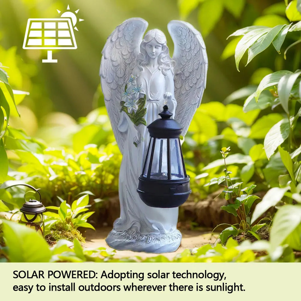 Kerst lamp engel met zonne-energie voor tuin en terras decoratie