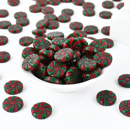 Kerst ornament voor in Kerstboom rood wit snoep decoratie set 10 stuks