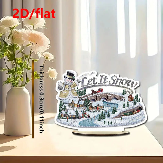 Diamond Painting Tafel ornament kerst set met unieke acryl steentjes - GH044