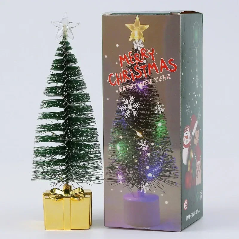 Kerst lamp kleurrijke mini kerstboom met LED kaarslicht voor sfeervolle decoratie