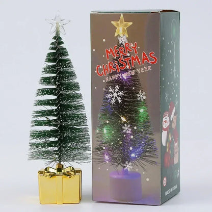 Kerst lamp kleurrijke mini kerstboom met LED kaarslicht voor sfeervolle decoratie
