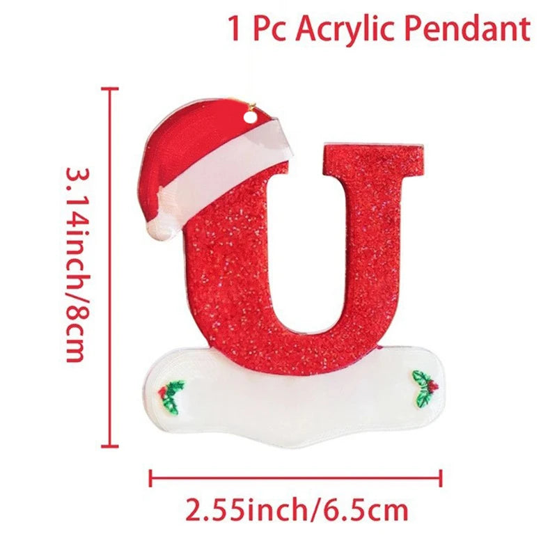 Kersthanger acryl letter decoratie Merry Christmas voor kerstboom