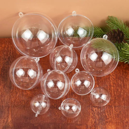 Kerstballen set transparante vulbare ballen voor boom en decoratie